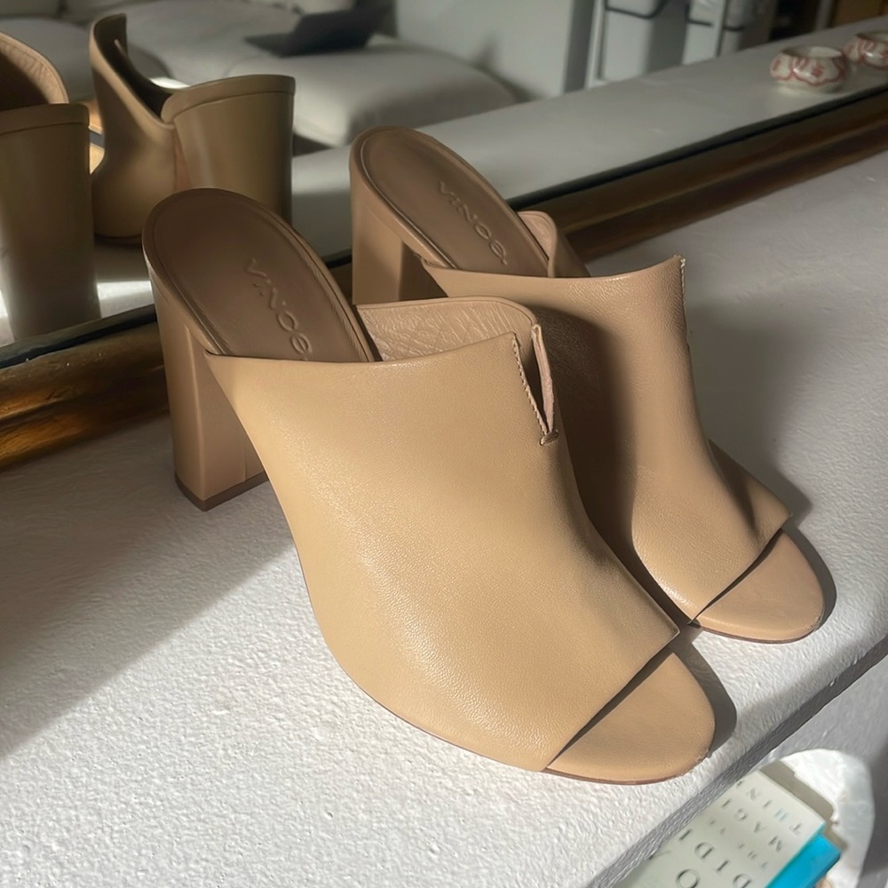 Vince Heeled Mules Nude size 36.5